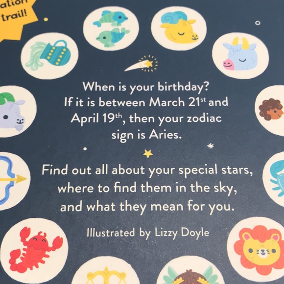 🌻4/$20 Aries Children’s Board Book Discovering Zodiac Signs Constellations New - Picture 4 of 9